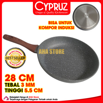 Cypruz Fry Pan Induksi Wajan Penggorengan Marble 28 cm FP-0634
