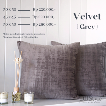 Velvet ( Grey ) - Pillow Cushion