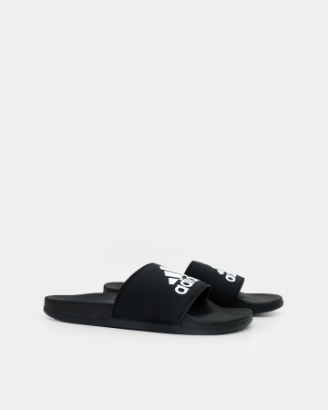 adidas Men's Adilette Comfort Slide Sandal - Black White 13585