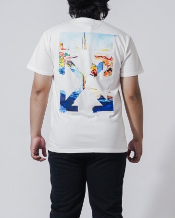 Off White Arrow Painting T-Shirt - White - 62300
