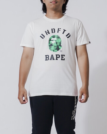 Bape X Undefeated College Tee - White - 62312