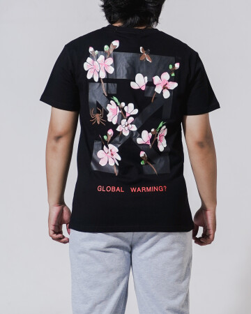 Off White Arrow Sakura T-Shirt - Black - 62325