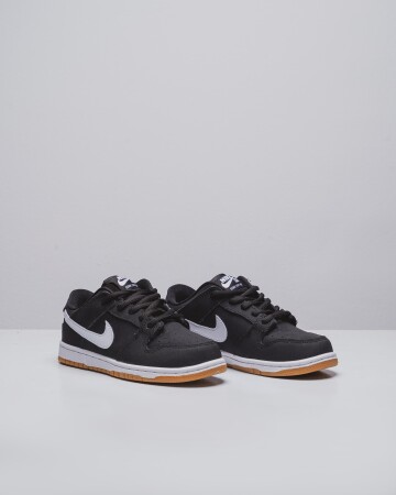 Nike SB Dunk Low Pro ISO Skate Kids-Black-White-Gum Light Brown 13860