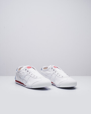 Onitsuka Tiger Mexico 66 Slip On Shoes-White/White/Blue/Red - 13854