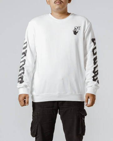 Off-White 'Spray Marker' Slim Sweater White Black - 62374
