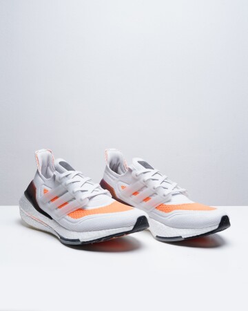 Adidas Ultraboost 21 Shoes-Dash Grey/Dash Grey/Screaming Orange 13917