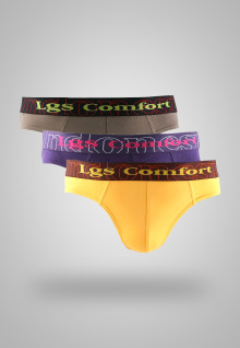 LGS Underwear - Yellow/Purple/Brown - 3 Pcs