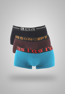 LGS Underwear - Blue/Brown/Black - Boxer - 3 Pcs