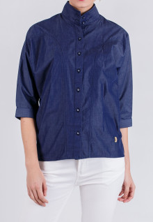 Regular Fit - Ladies Shirt - Blue Navy - Long Sleeve