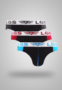 LGS Underwear - Blue/Red/Gray - 3 Pcs