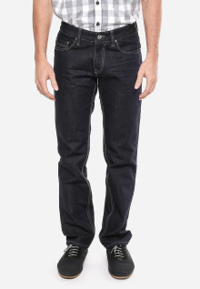 Slim Fit - Jeans Panjang - Hitam - Motif Polos