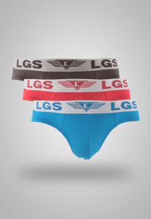 LGS Underwear - Blue/Gray/Red - 3 Pcs