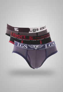LGS Underwear - Brown/Gray/Black - 3 Pcs
