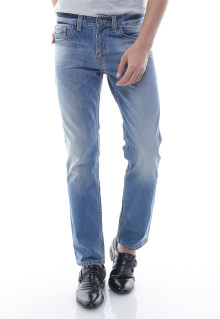 Slim Fit - Jeans Panjang - Premium Washed - Biru
