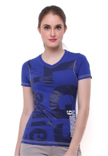 Regular Fit - Kaos Wanita - Biru Gelap - Logo LGS