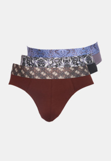 LGS Underwear - Mini Brief - Paket 3 - Batik - Hitam Abu Coklat