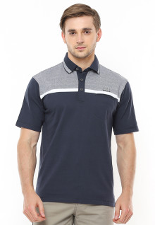 Regular Fit - Polo Casual - Two Tone Color - Hitam