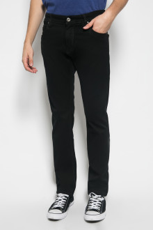 Slim Fit - Celana Jeans - Polos - Hitam