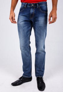 Slim Fit - Jeans - Blue Washed - Whisker