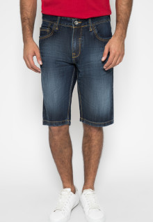 Jeans Pendek - Style Washed - Celana Pendek Pria - Warna Biru Navy