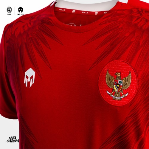 MILLS INDONESIA NATIONAL TEAM JERSEY HOME REPLICA VERSION 1014GR RED