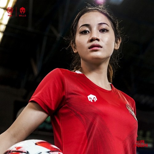 MILLS INDONESIA NATIONAL TEAM JERSEY HOME WOMEN PLAYER ISSUE 22017 GR RED