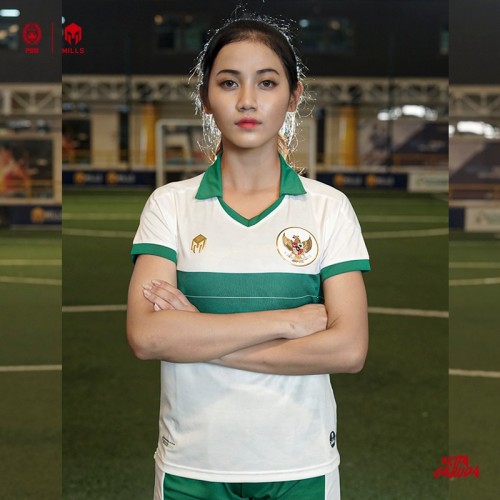 MILLS INDONESIA NATIONAL TEAM JERSEY AWAY WOMEN PLAYER ISSUE 22018 WHITE