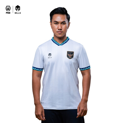MILLS INDONESIA NATIONAL TEAM JERSEY AWAY REPLICA VERSION 1158INA WHITE