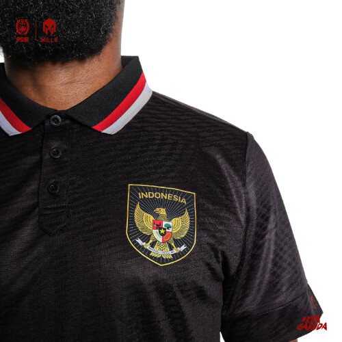 MILLS INDONESIA NATIONAL TEAM JERSEY THIRD PLAYER ISSUE 1125INA BLACK