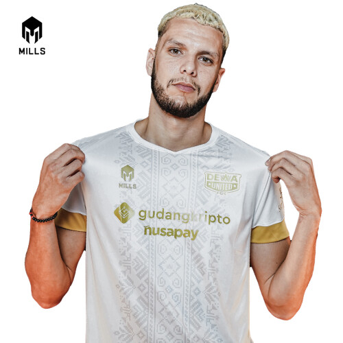 MILLS DEWA UNITED FC AWAY JERSEY PLAYER ISSUE 2022 1131DUFC WHITE