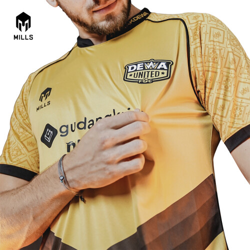 MILLS DEWA UNITED FC THIRD JERSEY PLAYES ISSUE 2022 1132DUFC GOLD
