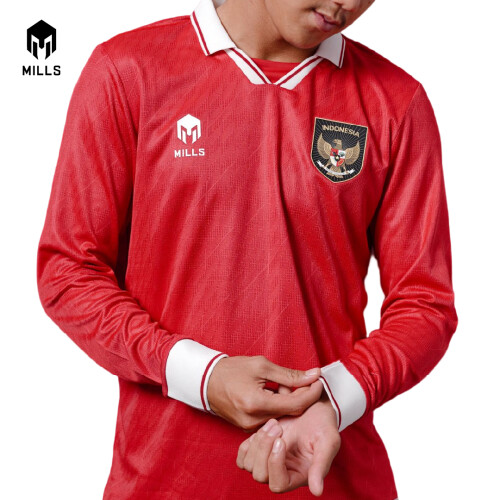 MILLS INDONESIA HOME JERSEY PLAYER ISSUE LS 2022 1159INA RED