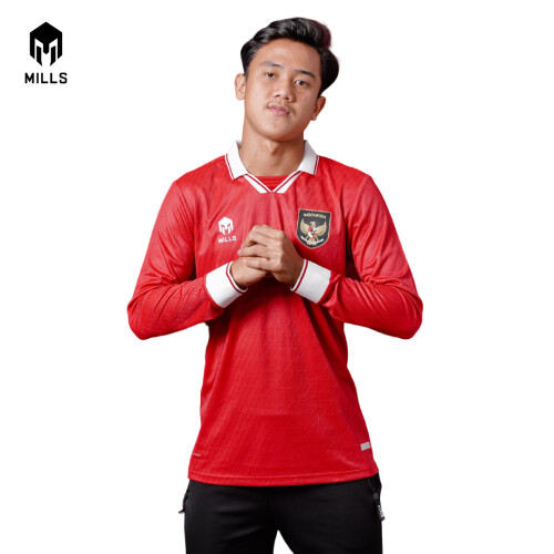 MILLS INDONESIA HOME JERSEY PLAYER ISSUE LS 2022 1159INA RED