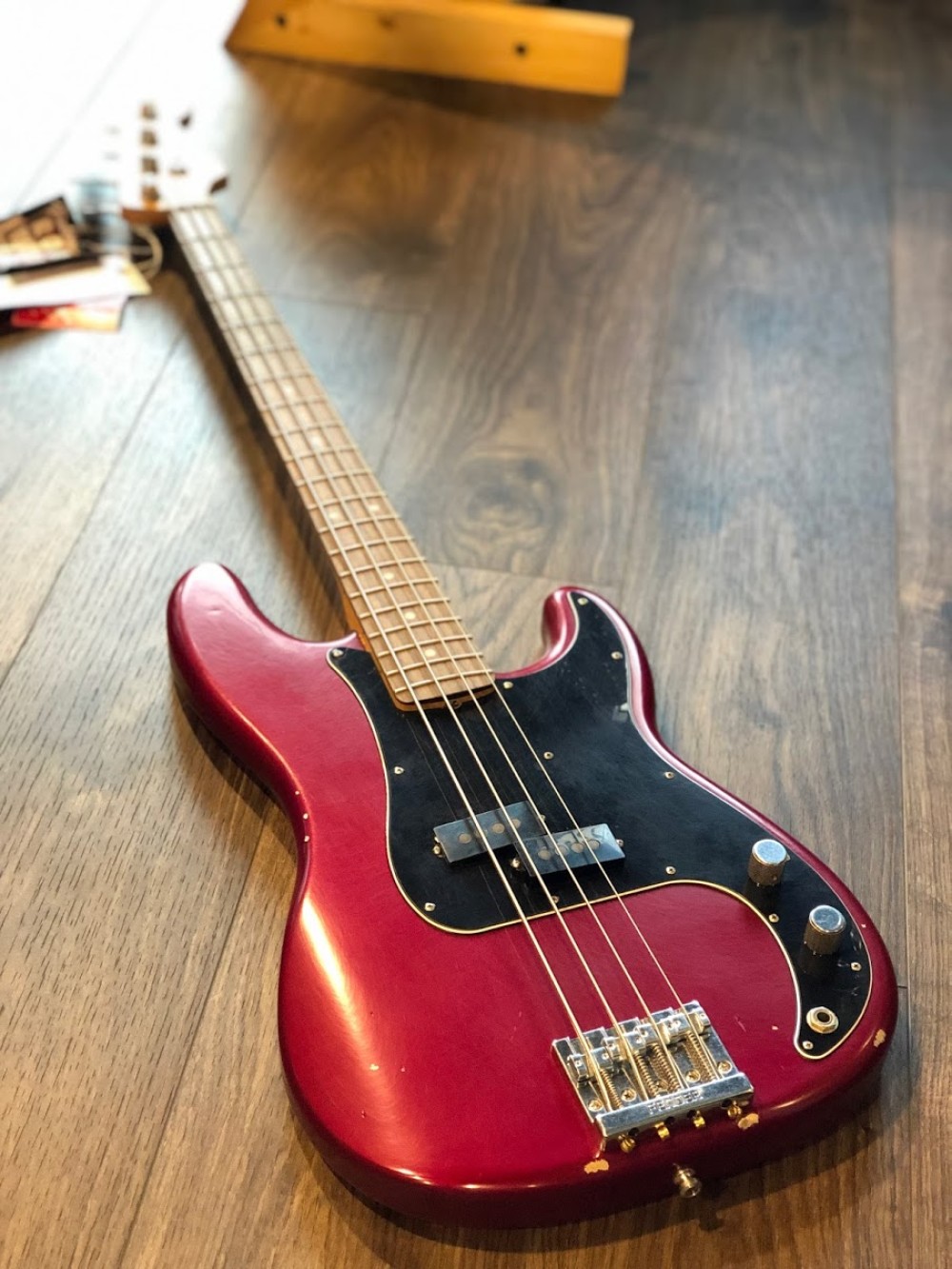 Fender Signature Nate Mendel Road Worn Precision Bass in Candy 