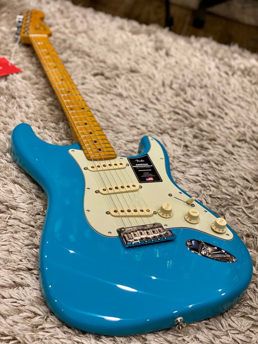 Fender American Professional II Stratocaster Electric Guitar Miami Blue Maple Fingerboard 