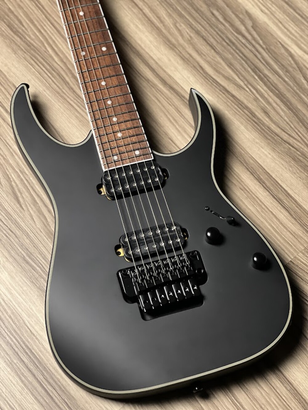 Ibanez RG7320EX-BKF 7-String Electric Guitar in Black Flat