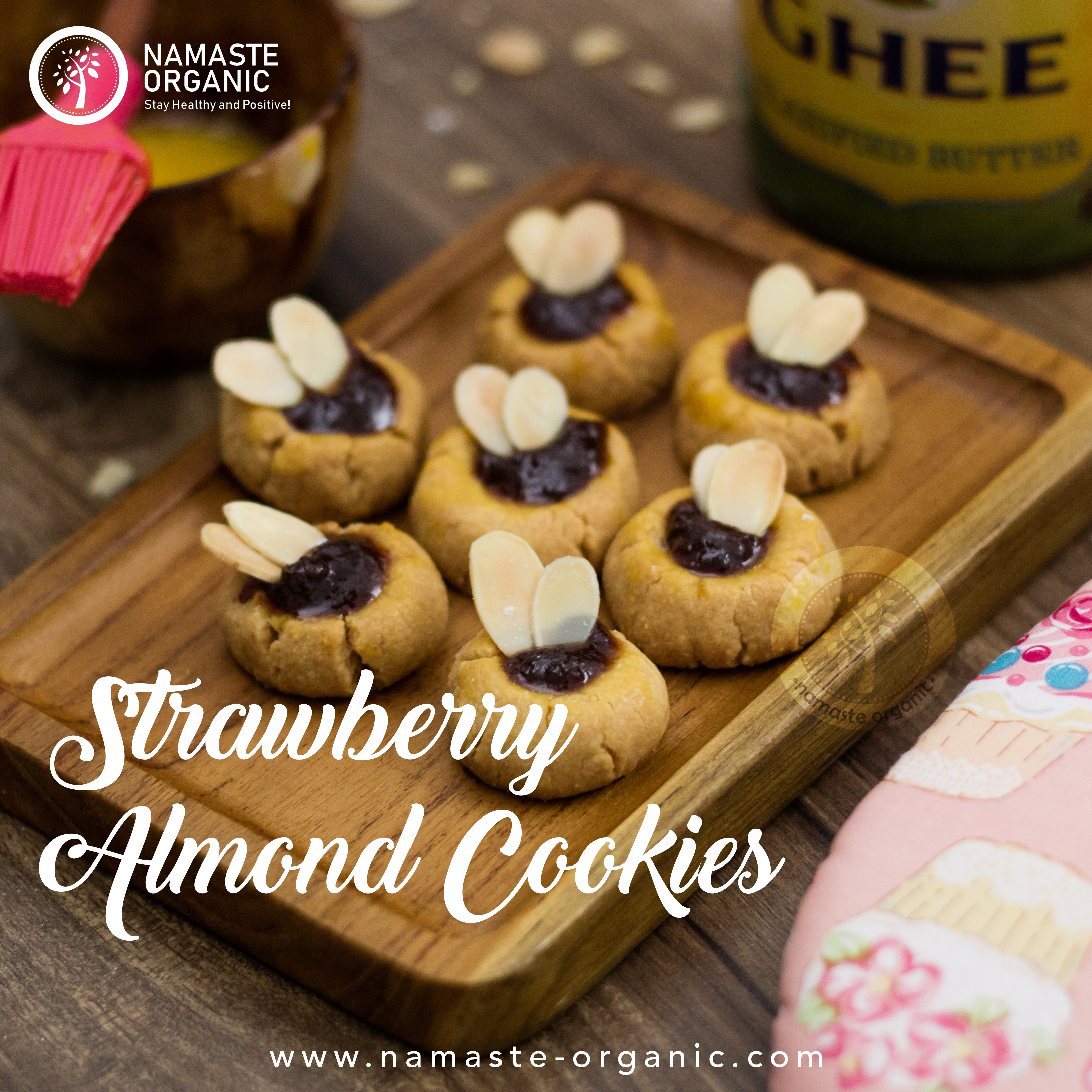 Strawberry Almond Cookies image