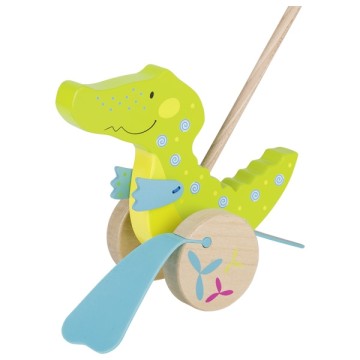 Goki 54917 Pull-Along Crocodile Toy