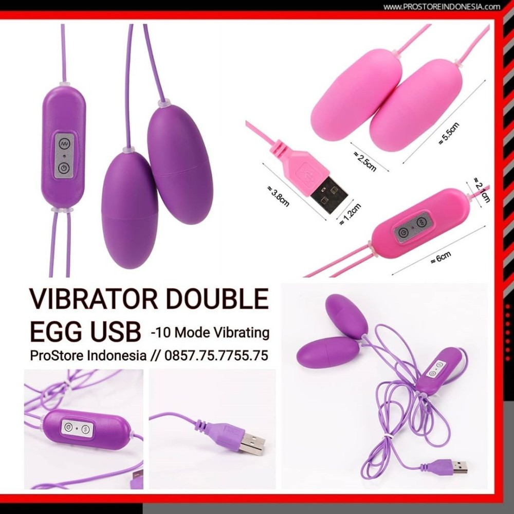 Vibrator Double Egg Usb Dual Bullet 10 Mode Best Seller