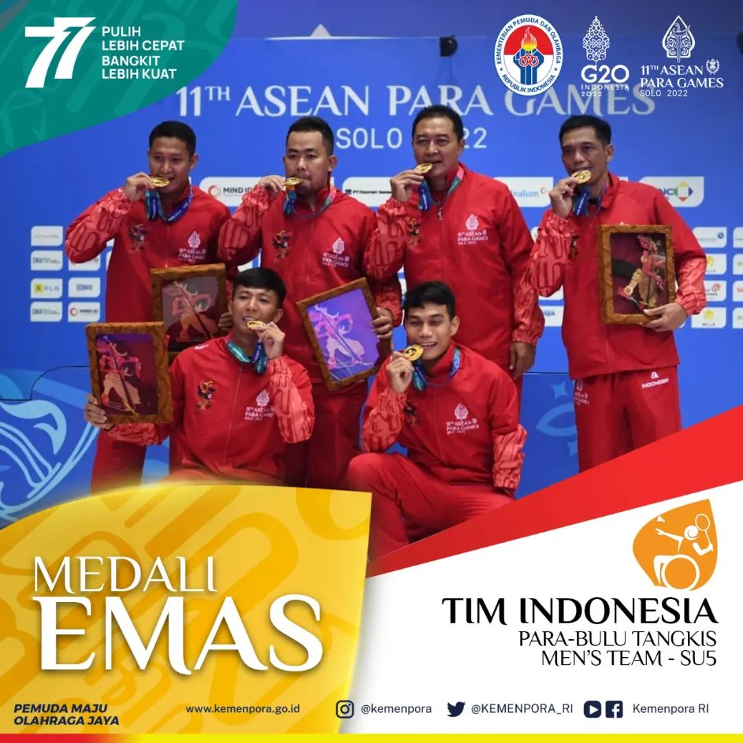 Raih Medali Emas, Para Badminton Indonesia Kalahkan Tim Thailand 3-0
