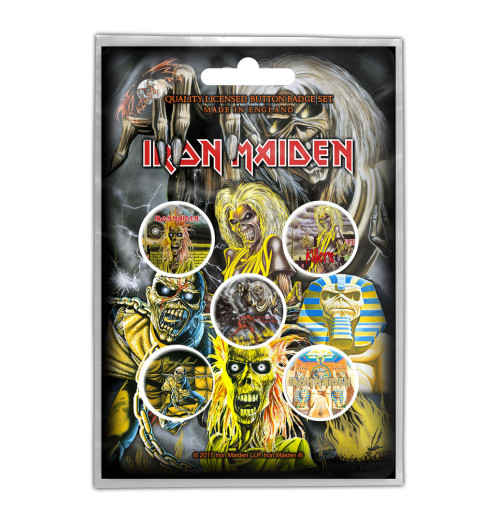 Iron Maiden - Early Album Button Badge Pack 5