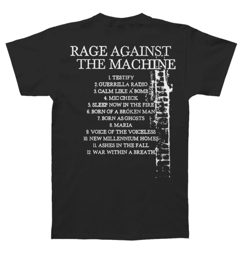 Rage Against The Machine - BOLA Album Cover Tracks Black