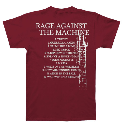 Rage Against The Machine - BOLA Album Cover Tracks Maroon