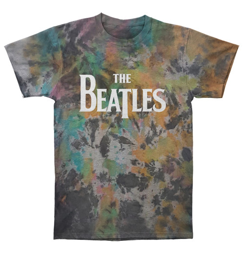 The Beatles - Drop T Logo Grey Dip Dye
