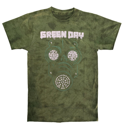 Green Day - Gas Mask Khaki Dip Dye