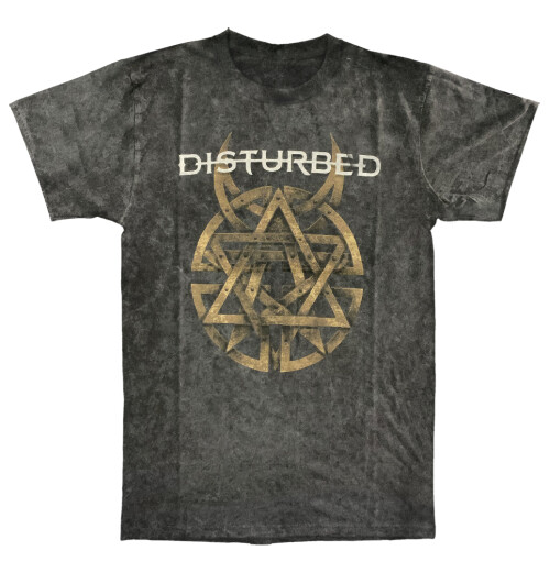 Disturbed - Riveted Charcoal Dip Dye