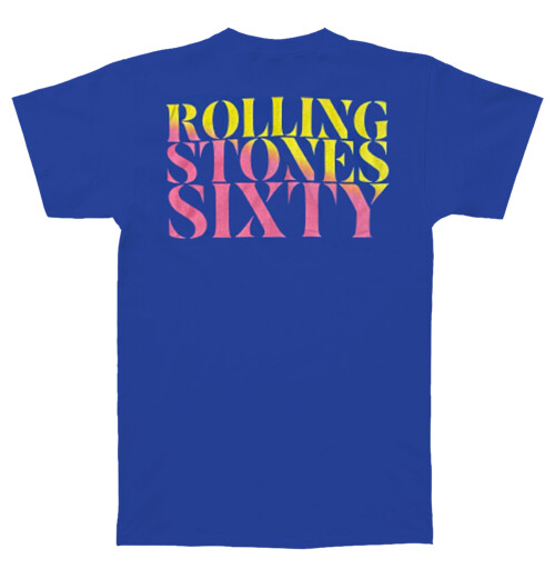 The Rolling Stones - 60 Gradient Text Blue
