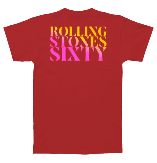 The Rolling Stones - 60 Gradient Text Red