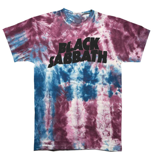 Black Sabbath - Wavy Logo Blue Tie Dye