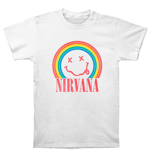Nirvana - Smiley Rainbow White